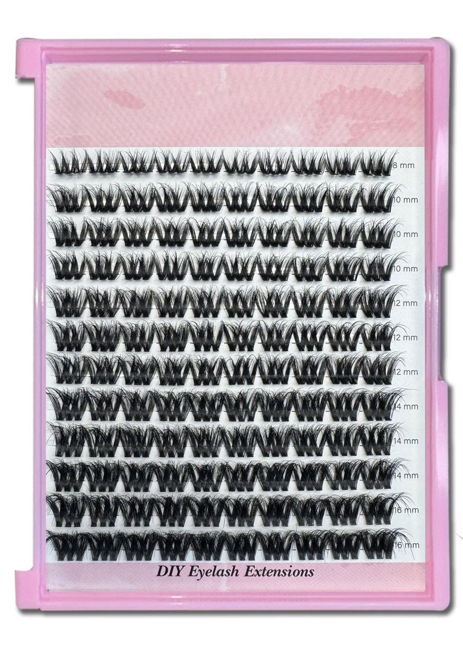 Fluffy Invisible Band Cluster Lash 8-16mm